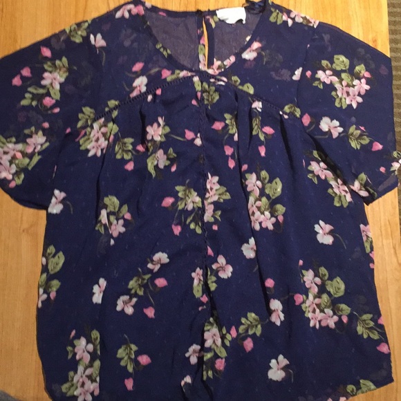 Sienna Sky, sheer blouse. oversized floral - Picture 1 of 3